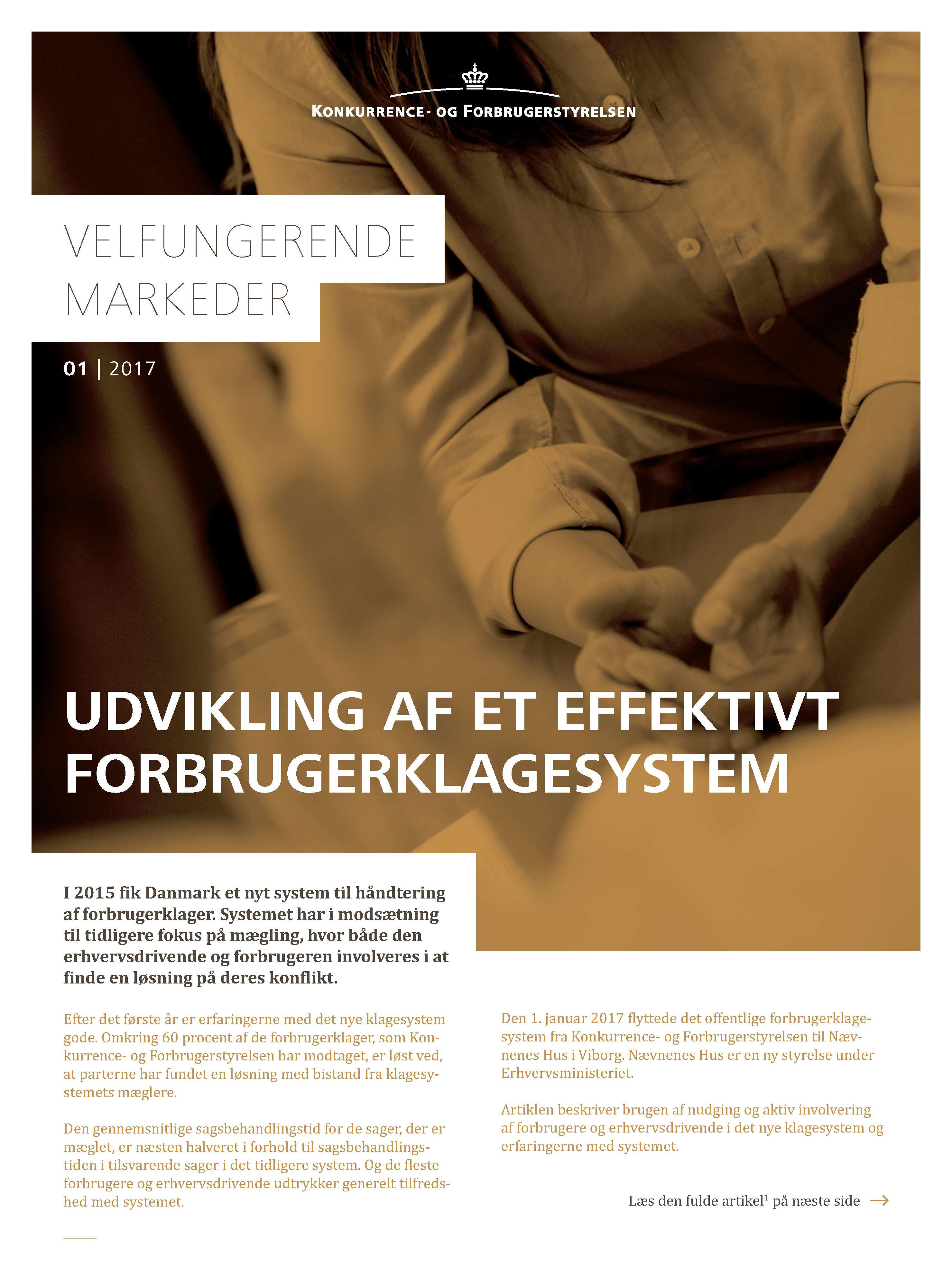 Udvikling af et effektivt forbrugerklagesystem