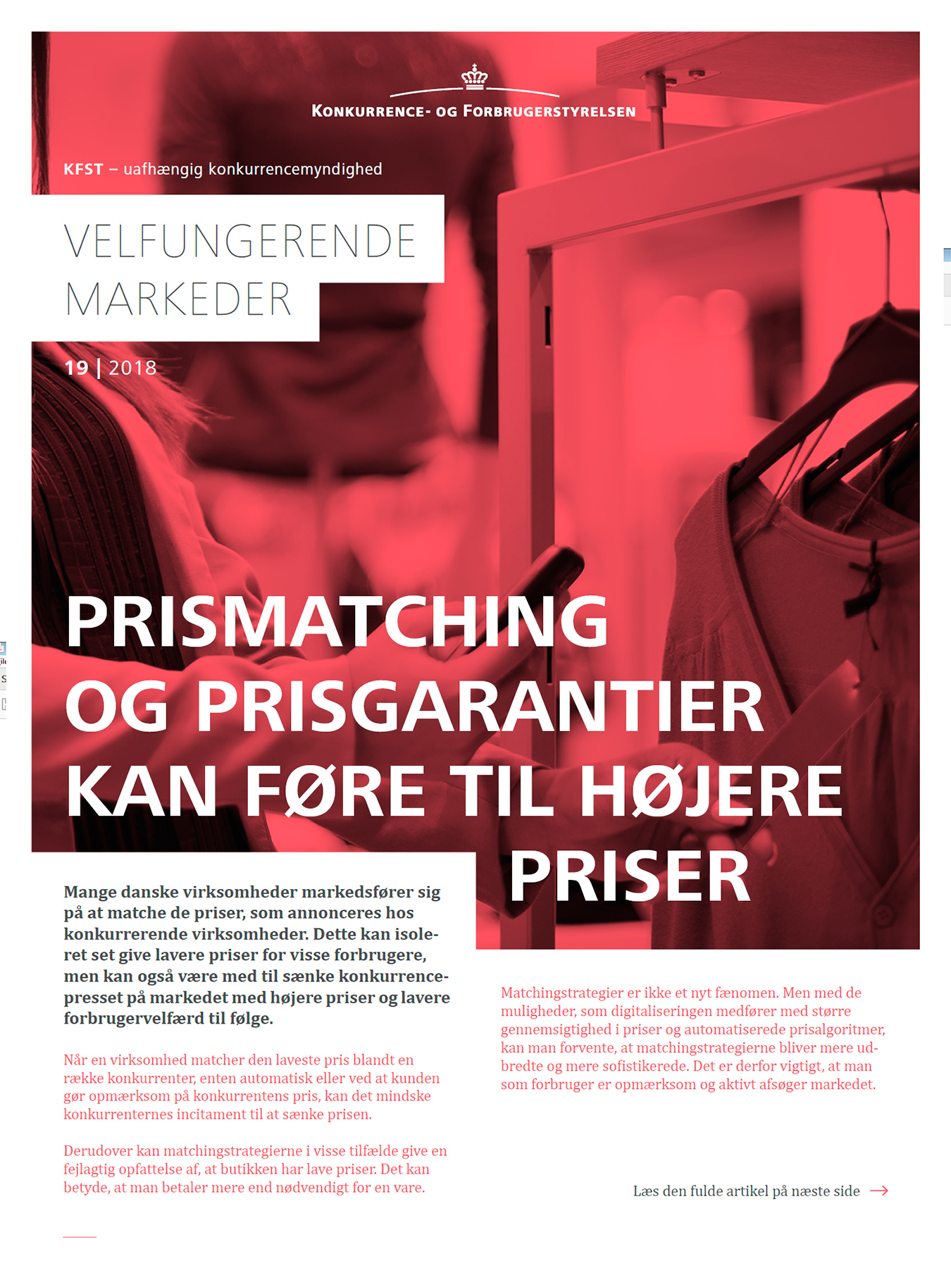 Prismatching og prisgarantier kan føre til højere priser