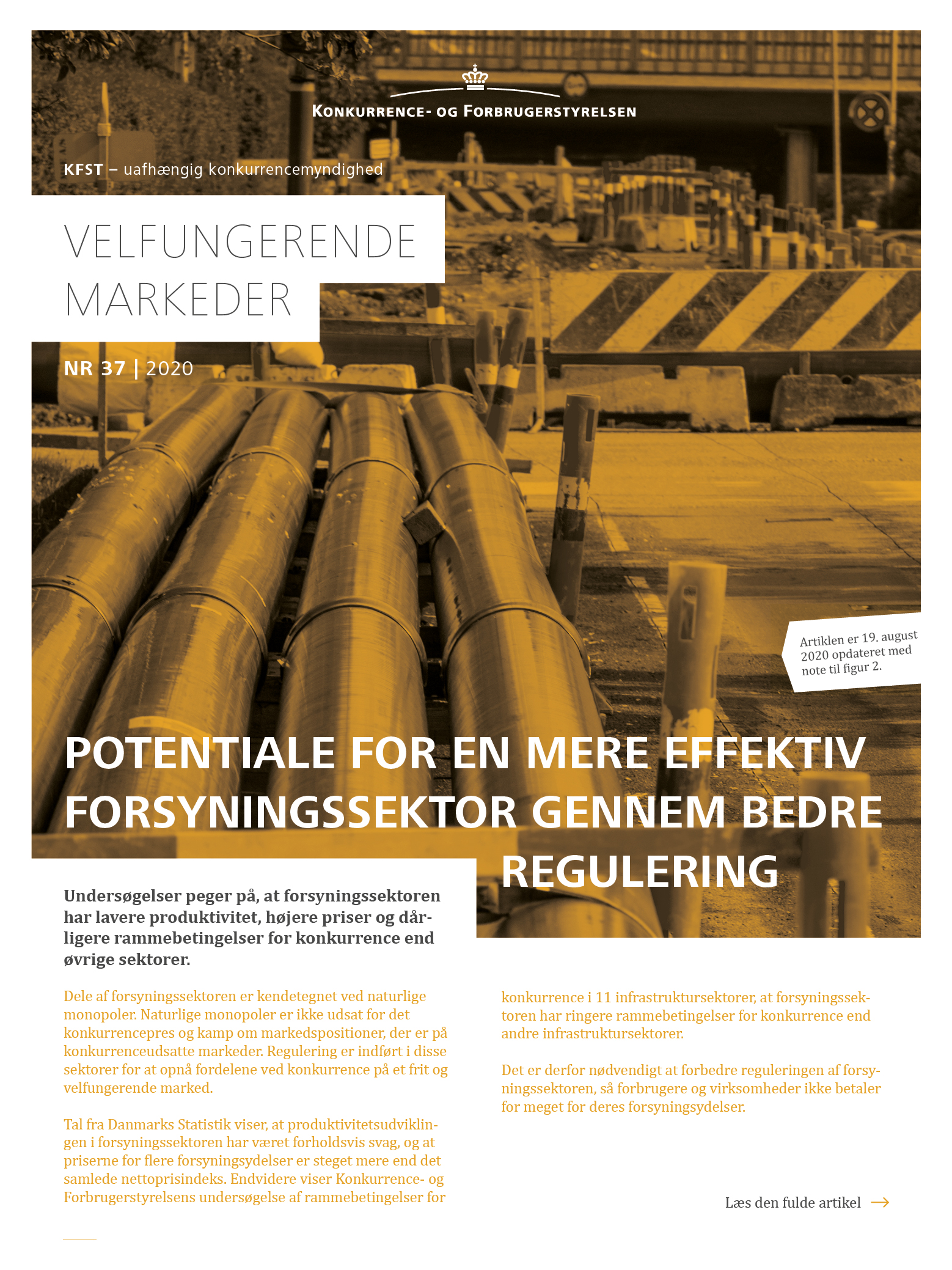 Potentiale for en mere effektiv forsyningssektor gennem bedre regulering