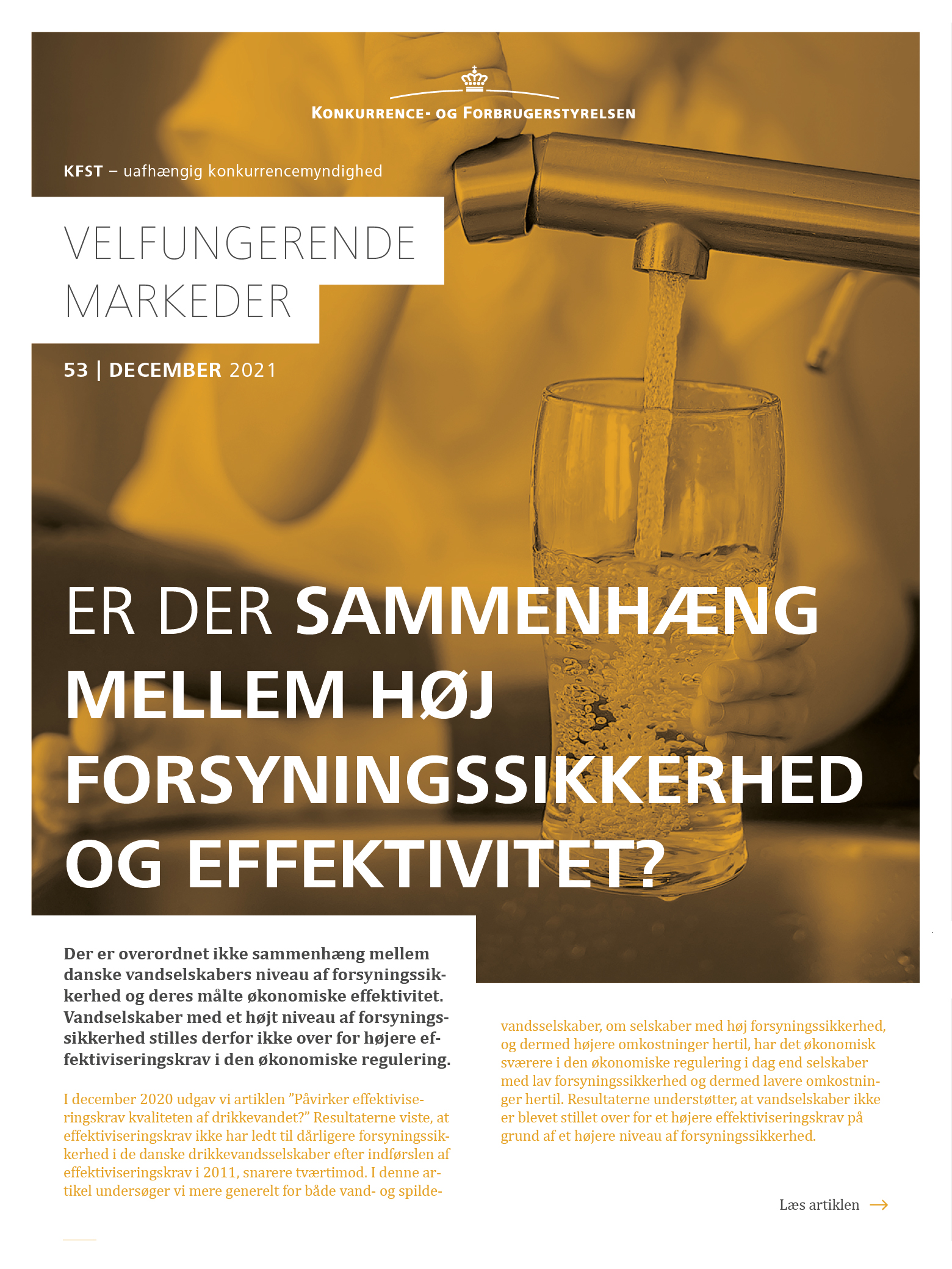 Er der sammenhæng mellem høj forsyningssikkerhed og effektivitet?