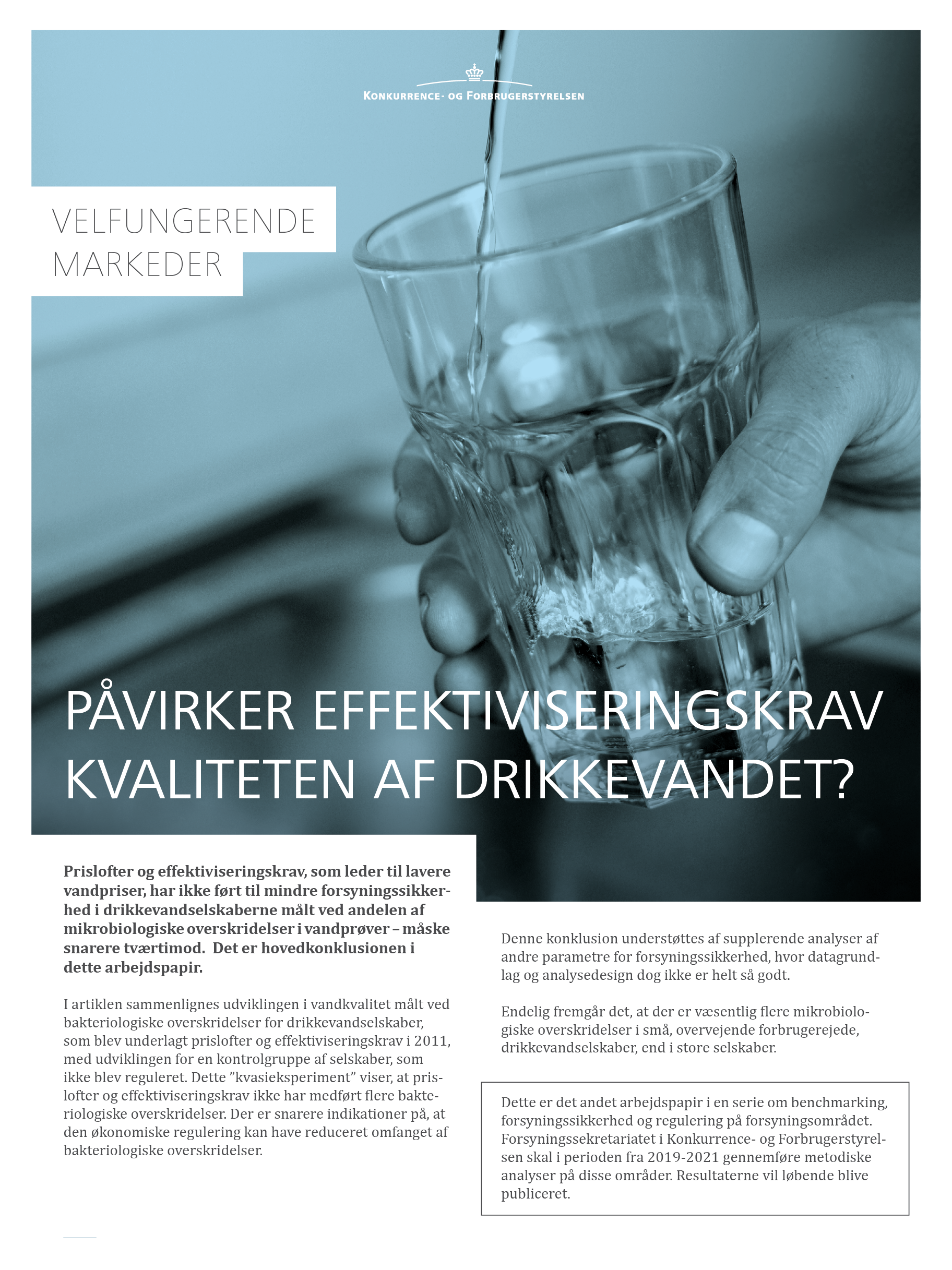 Påvirker effektiviseringskrav kvaliteten af drikkevandet?